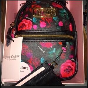 NWT Limited edition JUICY COUTURE Rosie Mini Backpack + Card Case